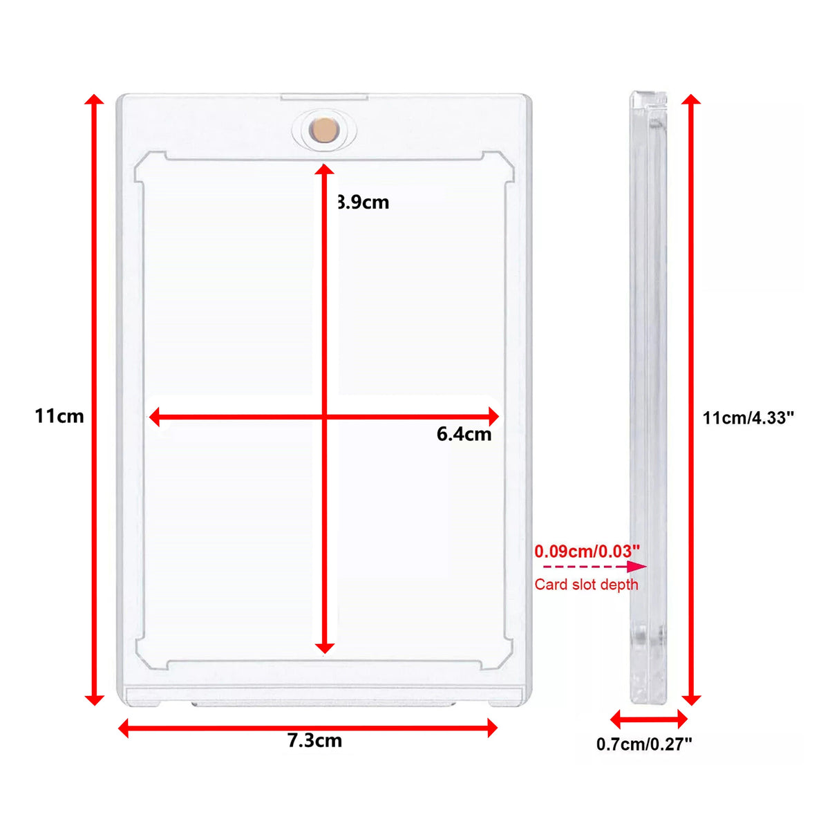 25 Pack Magnetic Card Holder For 35PT Trading Sports Cards