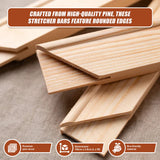 50x Canvas Stretcher Bars Frames Pine Wood - Close-Up Angle