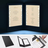 LED Back Lit Light Menu Holder Cover Folding Double Panel - Extra Image