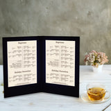 LED Back Lit Light Menu Holder Cover Folding Double Panel - Front View