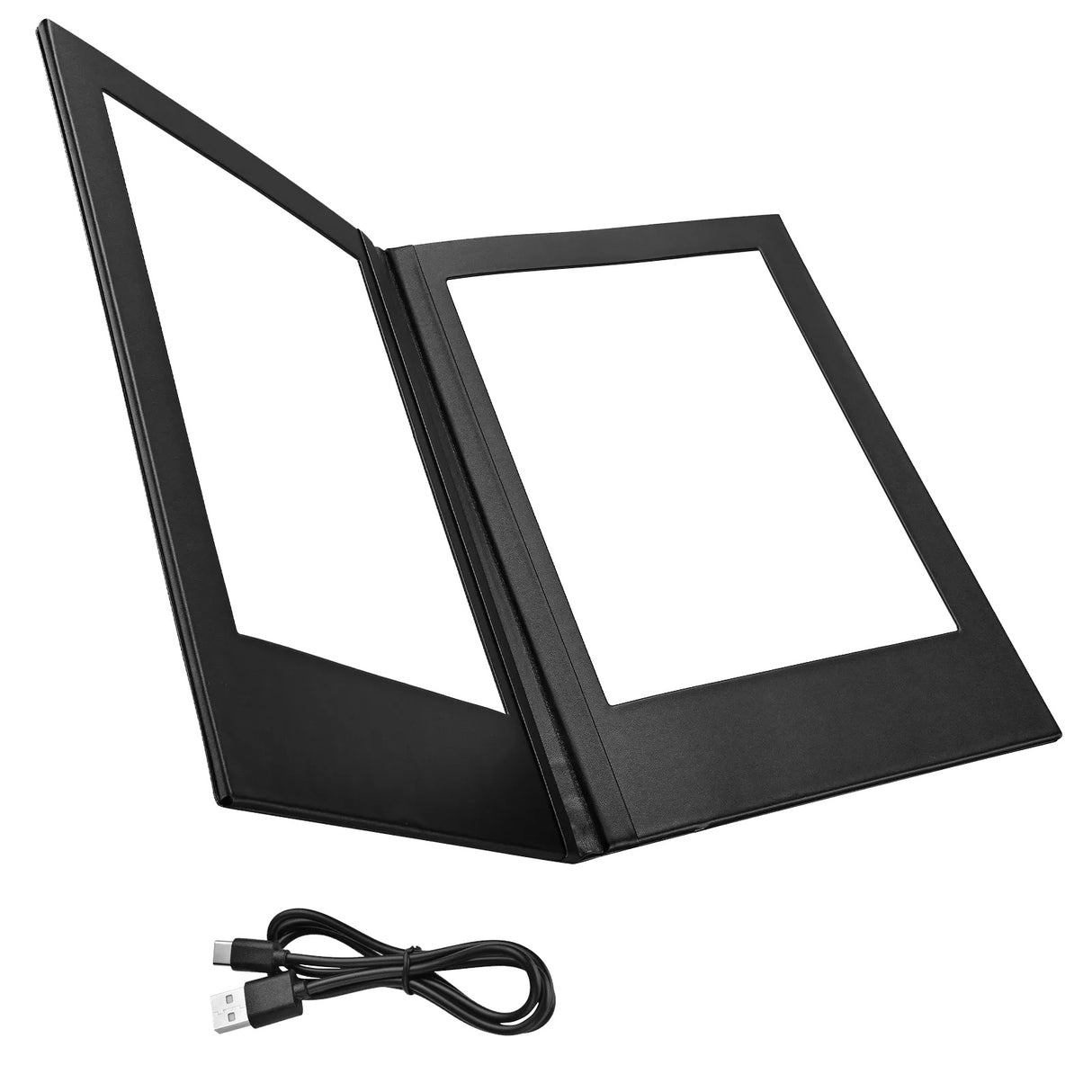 LED Back Lit Light Menu Holder Cover Folding Double Panel