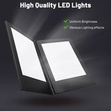 LED Back Lit Light Menu Holder Cover Folding Double Panel - Close-Up Angle