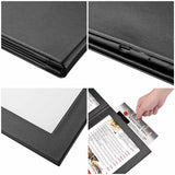 LED Back Lit Light Menu Holder Cover Folding Double Panel