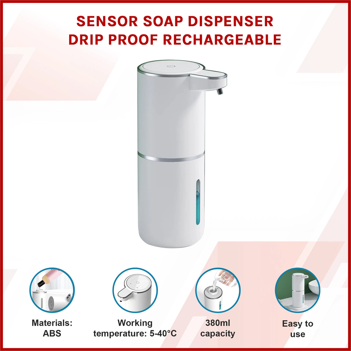 Sensor Soap Dispenser Drip Proof Rechargeable