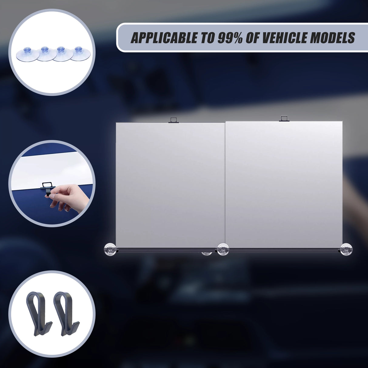 Retractable Sunshade for Car Windshield &ndash; UV Protection Window Cover