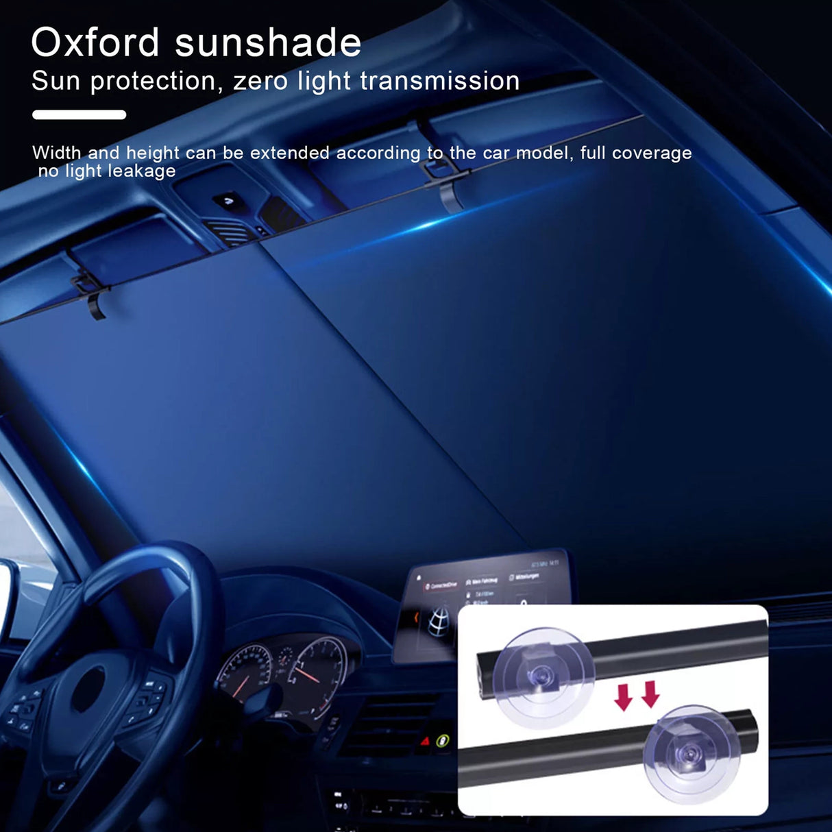 Retractable Sunshade for Car Windshield &ndash; UV Protection Window Cover