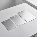 3 x 304SS Cutting Chopping Board Stainless Steel - Top-Down View