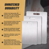 3 x 304SS Cutting Chopping Board Stainless Steel - 45-Degree Angle