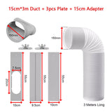 Portable Air Conditioner Window Kit &ndash; Exhaust Hose Adaptor Pipe & Slide Plate