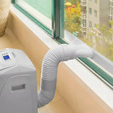 Portable Air Conditioner Window Kit &ndash; Exhaust Hose Adaptor Pipe & Slide Plate