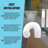 Portable Air Conditioner Window Kit &ndash; Exhaust Hose Adaptor Pipe & Slide Plate - Top-Down View