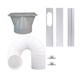 Portable Air Conditioner Window Kit &ndash; Exhaust Hose Adaptor Pipe & Slide Plate - 45-Degree Angle
