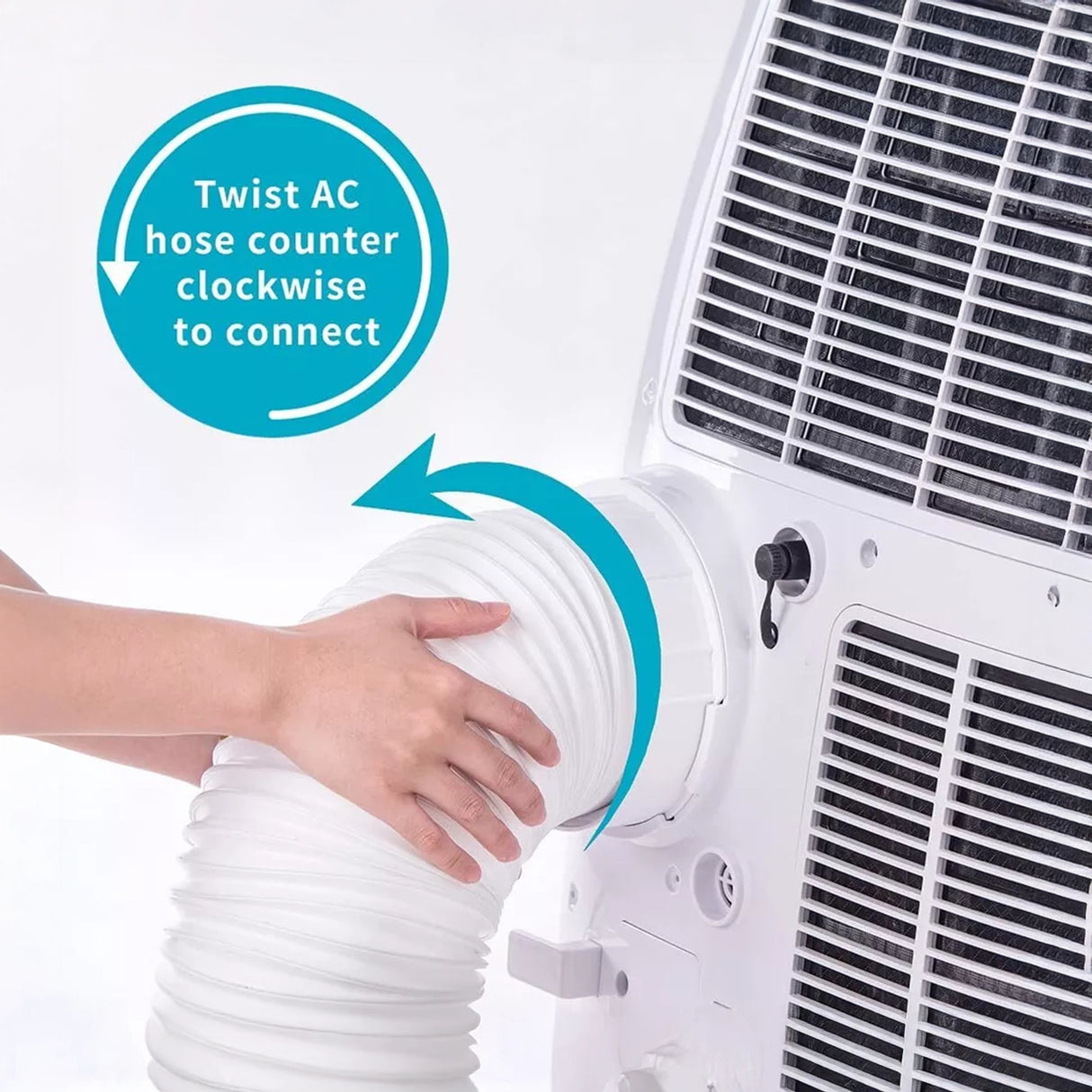 Portable Air Conditioner Window Kit &ndash; Exhaust Hose Adaptor Pipe & Slide Plate