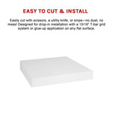 12x Smooth Drop Ceiling Tile 2ft x 2ft PVC Ceiling Panel