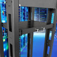 Sliding Rack Server Shelf 1U 19" 4 Post Mount &ndash; Adjustable 15" to 22" Rack Tray