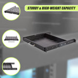 Sliding Rack Server Shelf 1U 19" 4 Post Mount &ndash; Adjustable 15" to 22" Rack Tray