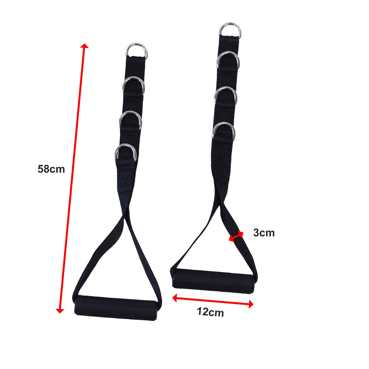 2 x Universal Foam Handle Exercise Machine Attachments