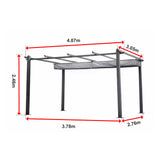 3x4M Aluminium Pergola Marquee with Retractable Roof &ndash; Garden Canopy - Extra Image