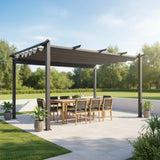 3x4M Aluminium Pergola Marquee with Retractable Roof &ndash; Garden Canopy