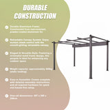 3x4M Aluminium Pergola Marquee with Retractable Roof &ndash; Garden Canopy - Close-Up Angle