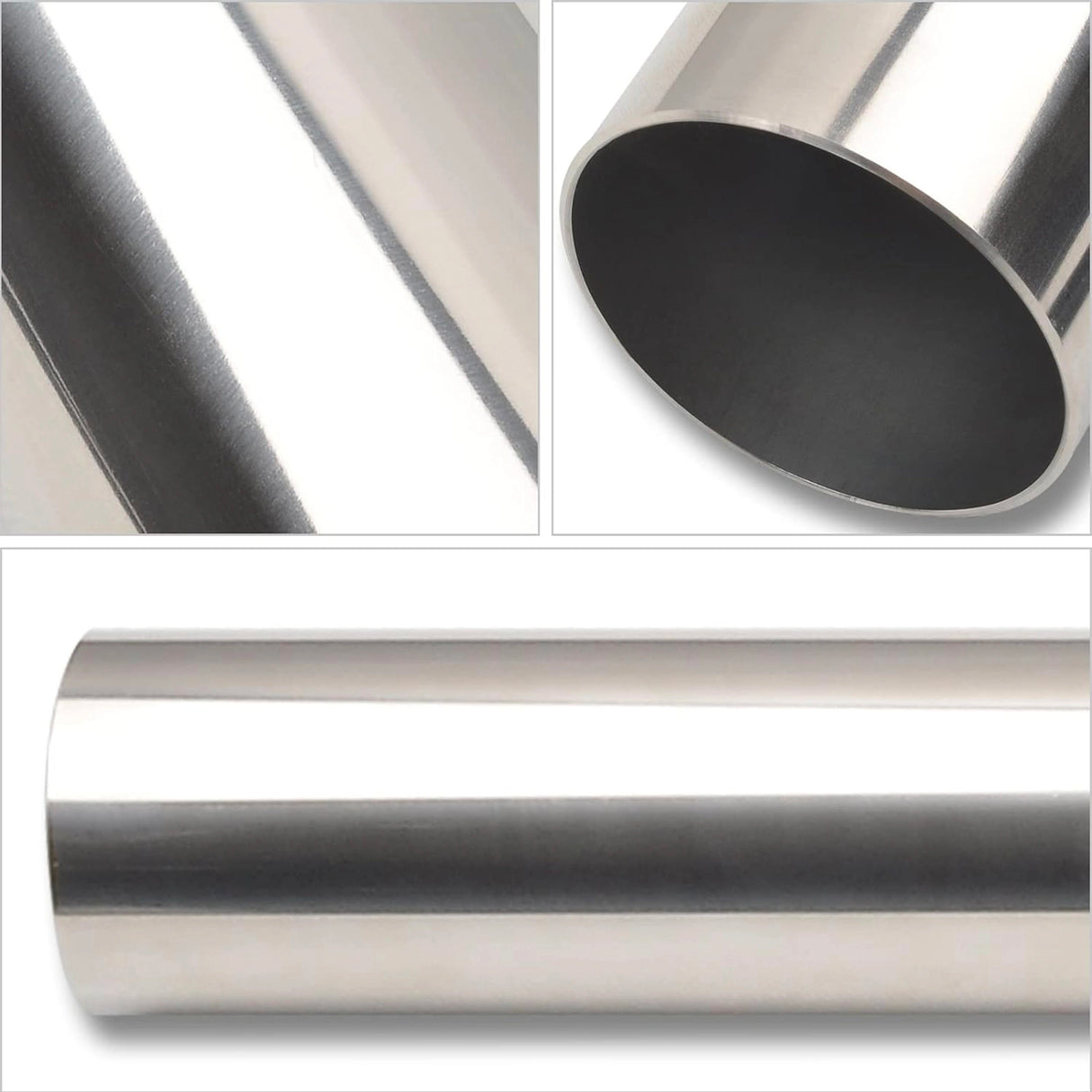 Universal 76mm Stainless Steel Exhaust Intake Pipe Polished Fitting