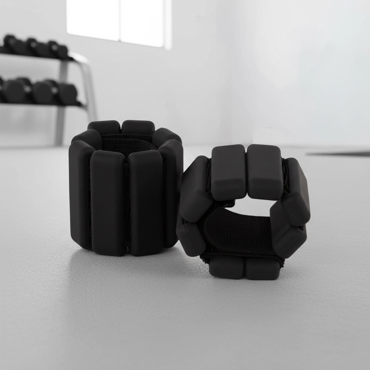 2-Piece Ankle & Wrist Weights &ndash; 2kg Pair Adjustable Workout Bangles (Black)
