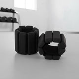 2-Piece Ankle & Wrist Weights &ndash; 2kg Pair Adjustable Workout Bangles (Black)