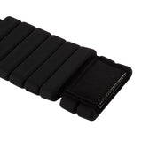 2-Piece Ankle & Wrist Weights &ndash; 2kg Pair Adjustable Workout Bangles (Black) - Top-Down View