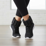 2-Piece Ankle & Wrist Weights &ndash; 2kg Pair Adjustable Workout Bangles (Black) - 45-Degree Angle