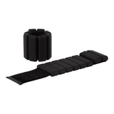 2-Piece Ankle & Wrist Weights &ndash; 2kg Pair Adjustable Workout Bangles (Black)