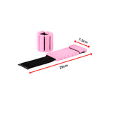 2-Piece Ankle & Wrist Weights &ndash; 1kg Pair Adjustable Workout Bangles (Pink) - Extra Image