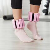 2-Piece Ankle & Wrist Weights &ndash; 2kg Pair Adjustable Workout Bangles (Pink)