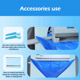 Waterproof AC Cleaning Cover Bag Kit &ndash; Leakproof Wash Bag for Wall Units - Low Angle
