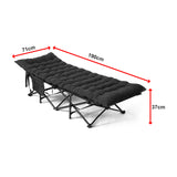 Camping Bed Elevated Cot with Mattress Foldable Outdoor Adult Sleeping - Extra Image