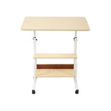 Height Adjustable Rolling Overbed Table 60cm Mobile Computer Desk - Top-Down View