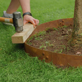 60cm Steel Garden Tree Ring with Spikes &ndash; Heavy-Duty Root Barrier & Edging