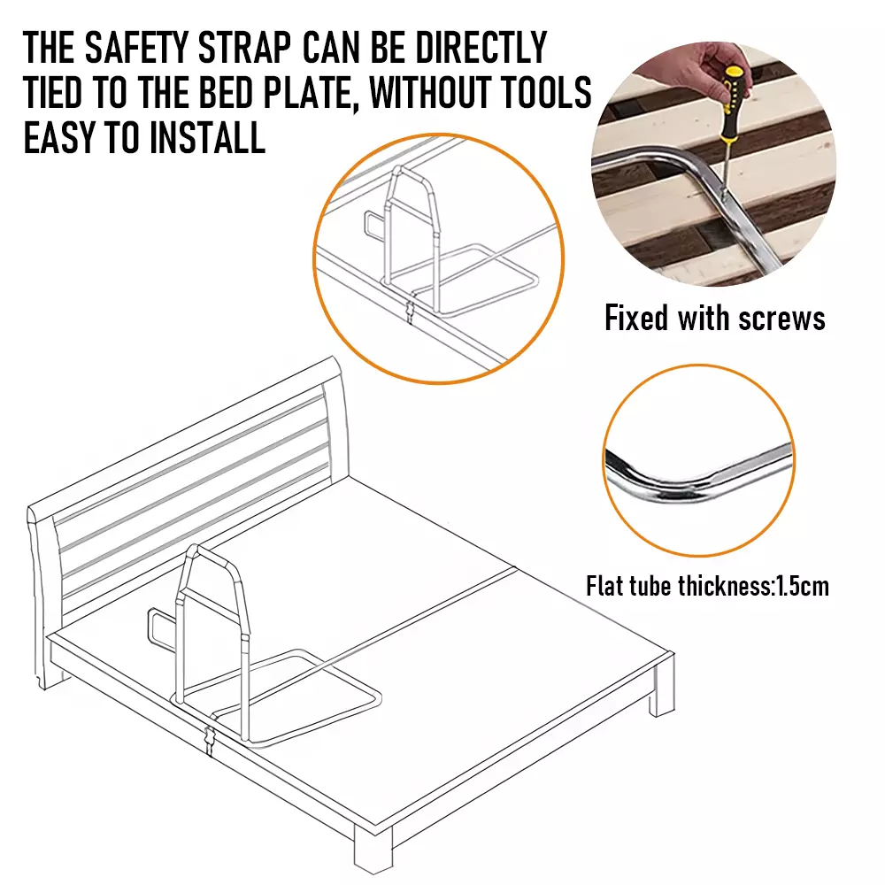 Adjustable Bed Rail for Elderly &ndash; Safety Support Bar for Adults
