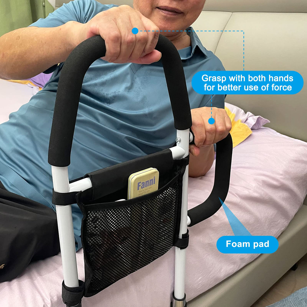 Adjustable Bed Rail for Elderly &ndash; Safety Support Bar for Adults