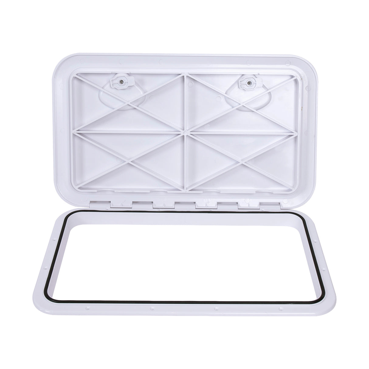 606 x 353mm White Boat Access Hatch &ndash; Marine Deck Inspection Lid for Boat, Yacht & RV Use