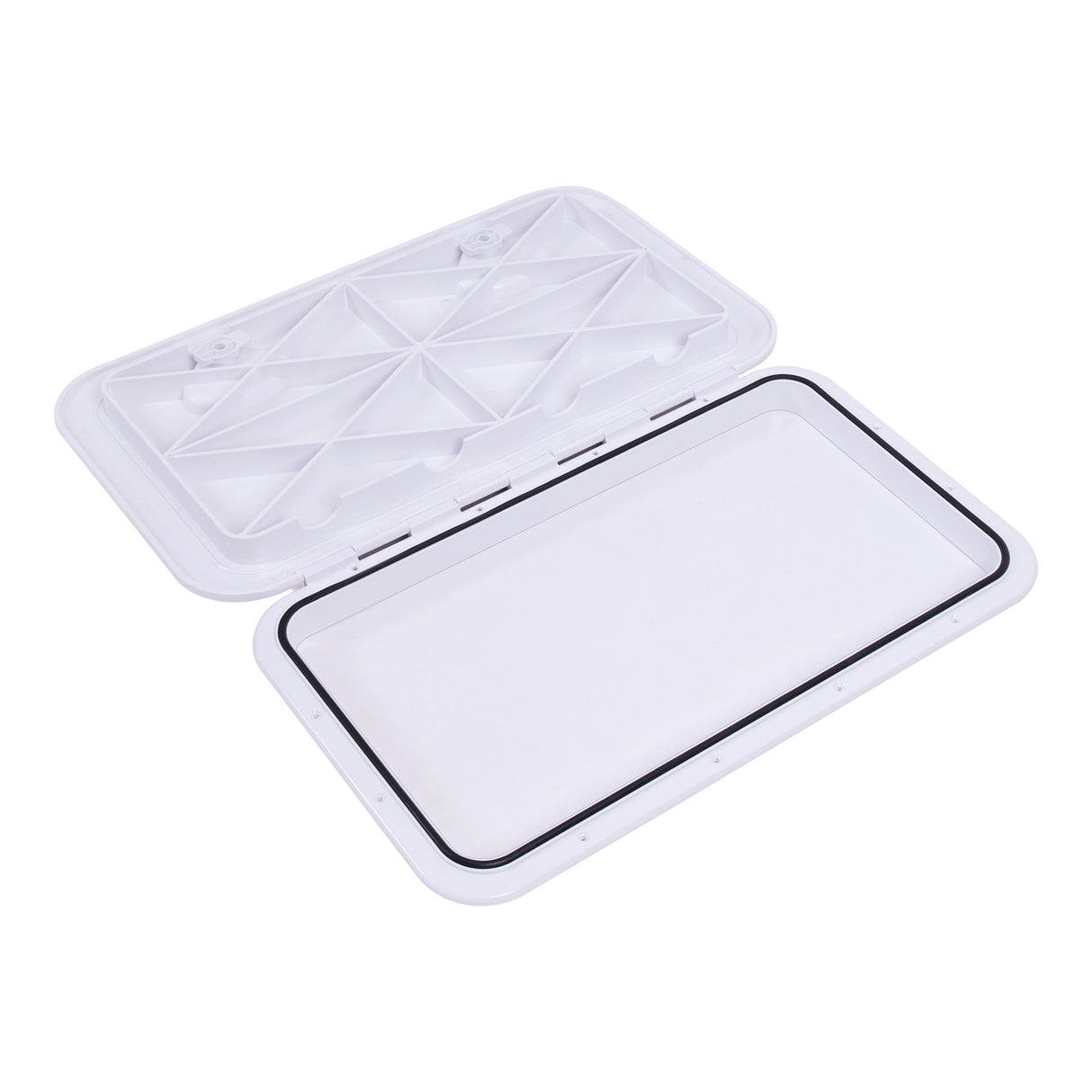 606 x 353mm White Boat Access Hatch &ndash; Marine Deck Inspection Lid for Boat, Yacht & RV Use