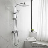Wall Mounted Chrome Dual Shower Mixer &ndash; Rainfall & Handheld Massage Head - Front View