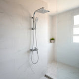 Wall Mounted Chrome Dual Shower Mixer &ndash; Rainfall & Handheld Massage Head