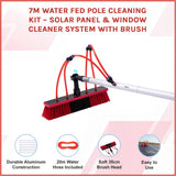 7m Water Fed Pole Cleaning Kit &ndash; Solar Panel & Window Cleaner System with Brush