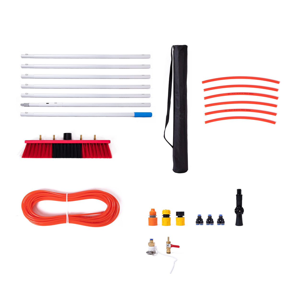 7m Water Fed Pole Cleaning Kit &ndash; Solar Panel & Window Cleaner System with Brush