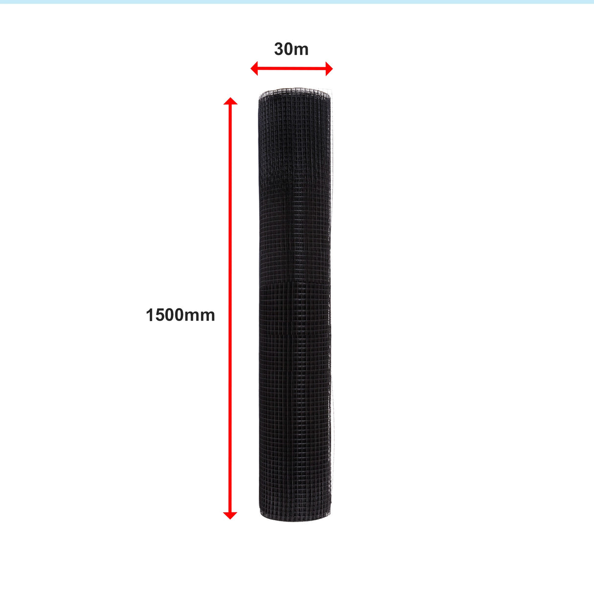 30m Black Chicken Wire Mesh Roll &ndash; Heavy Duty Aviary Netting & Garden Fencing for Poultry Enclosures