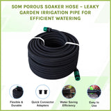 50m Porous Soaker Hose &ndash; Leaky Garden Irrigation Pipe for Efficient Watering - Extra Image