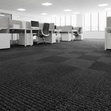 5m&sup2; Black Carpet Tiles Set &ndash; Commercial & Domestic Flooring for Office, Retail, Home