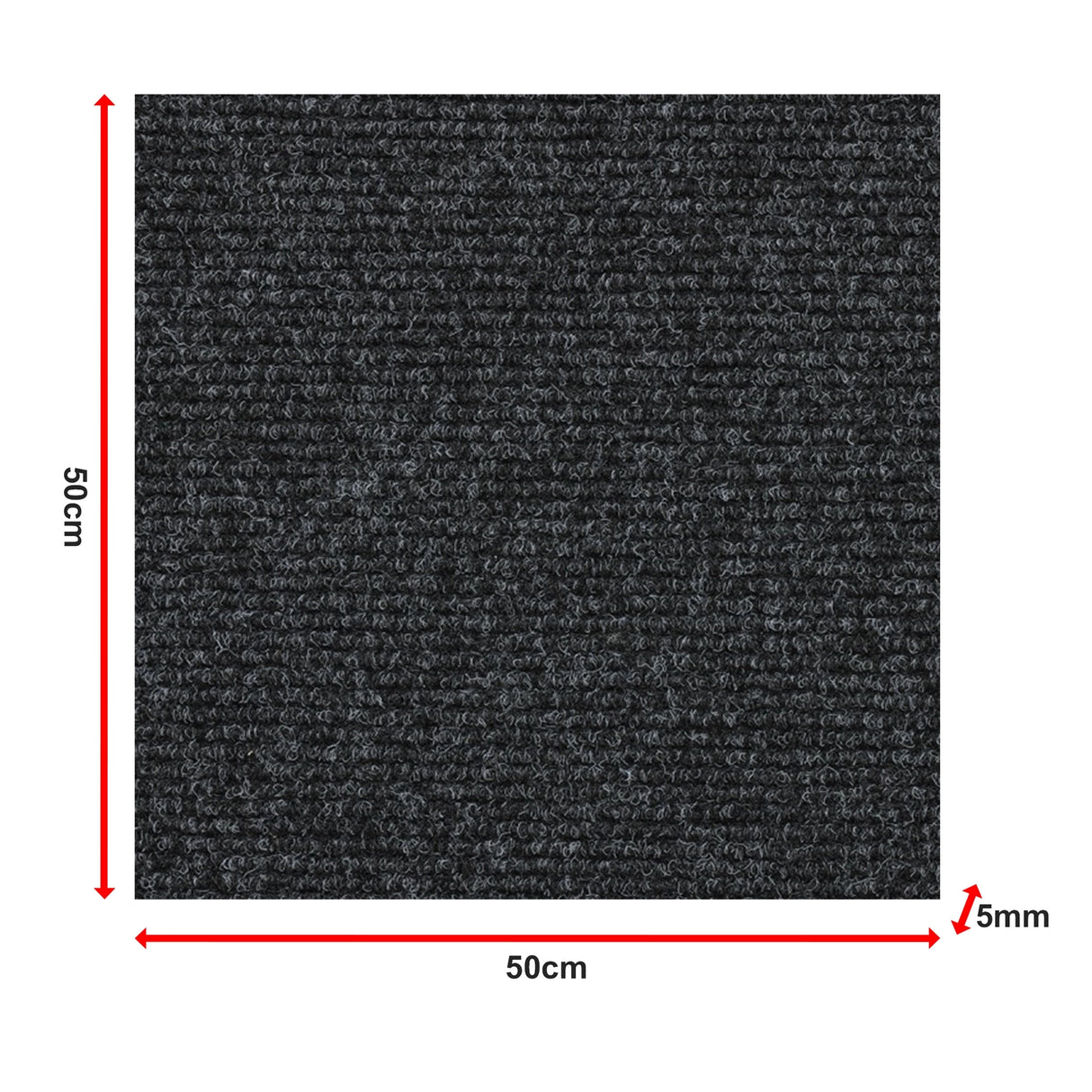 5m&sup2; Black Carpet Tiles Set &ndash; Commercial & Domestic Flooring for Office, Retail, Home