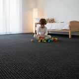 5m&sup2; Black Carpet Tiles Set &ndash; Commercial & Domestic Flooring for Office, Retail, Home