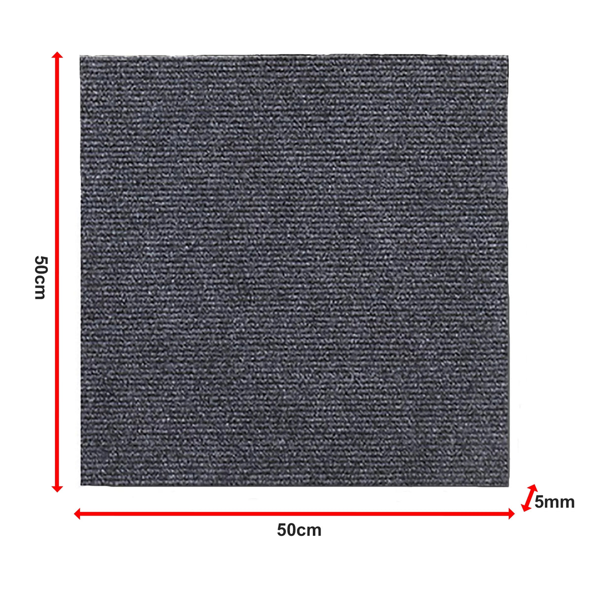 5m&sup2; Dark Grey Carpet Tiles Set &ndash; Commercial & Domestic Flooring for Office, Retail, Home